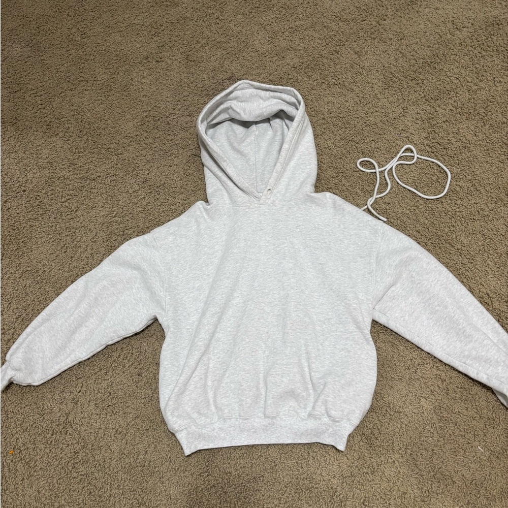 Aritzia Light Gray Sweatfleece Hoodie